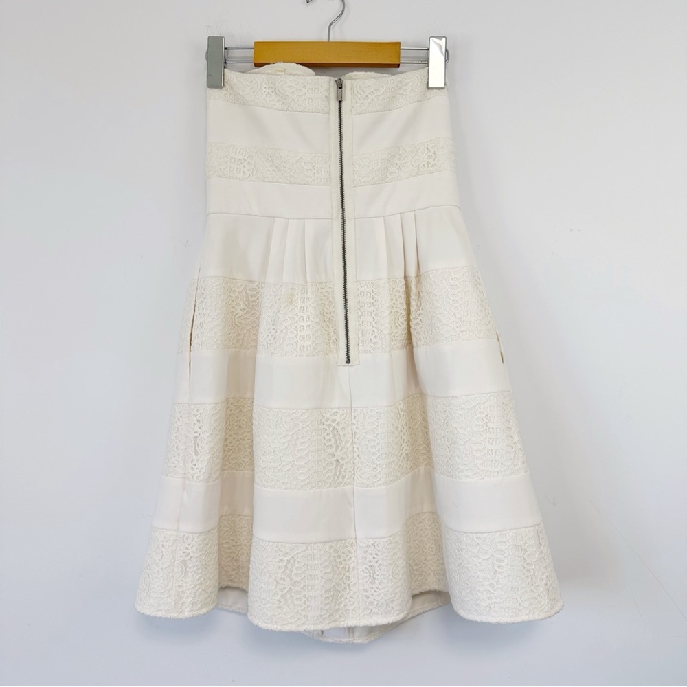 BCBGMaxAzria Dorothea Strapless Babydoll Mini Dress Fairy Whimsical Wedding - Picture 5 of 14